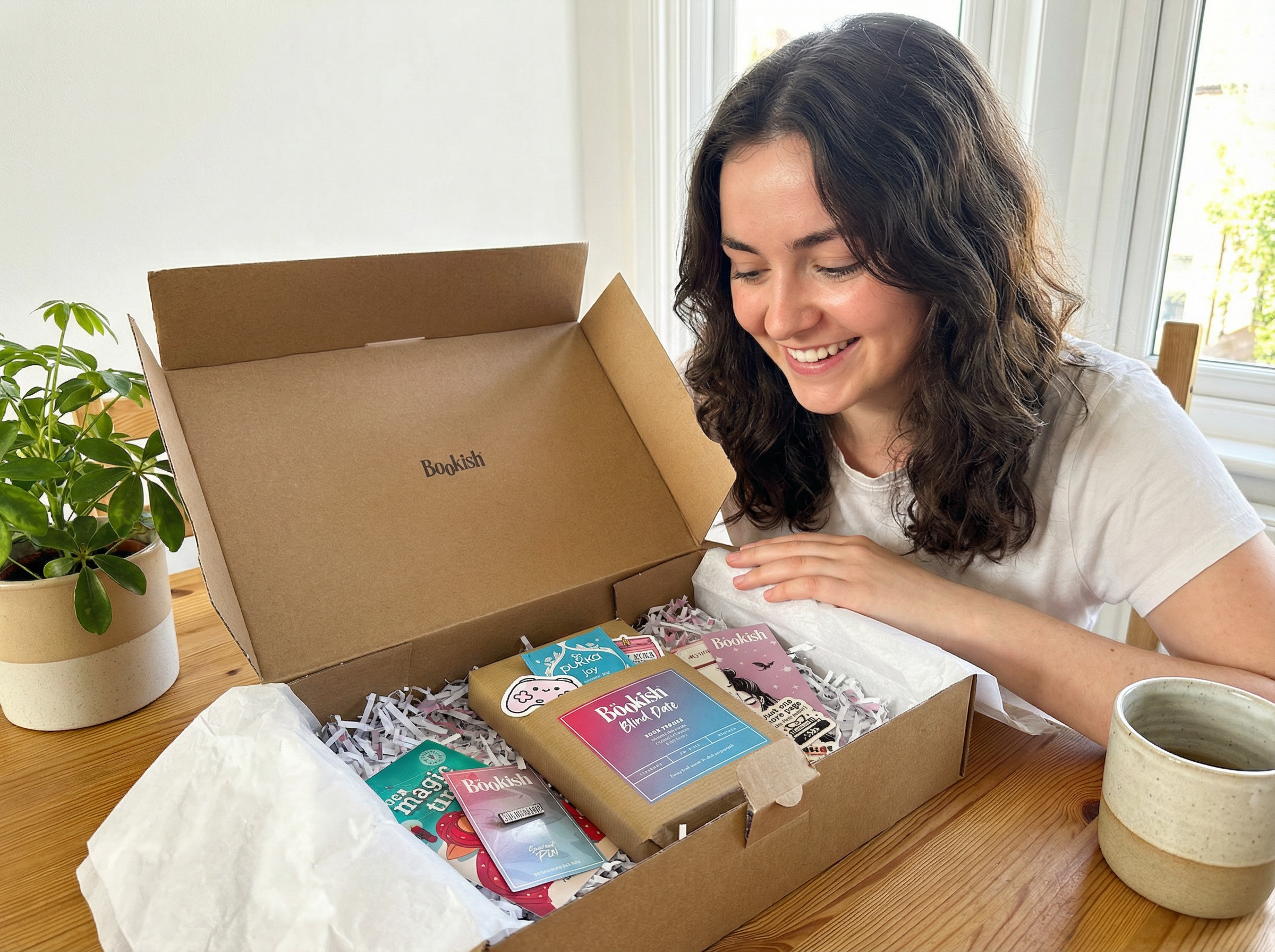 Be Bookish® Blind Date Box Unboxing

🔹 Alt-Text

Junge Frau öffnet freudig eine Be Bookish® Blind Date Box und entdeckt ein verpacktes Überraschungsbuch mit liebevollen Extras