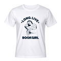 Bookish T-Shirt „Love Fades, Books Don’t“ – Schwarzes Baumwollshirt für Leser