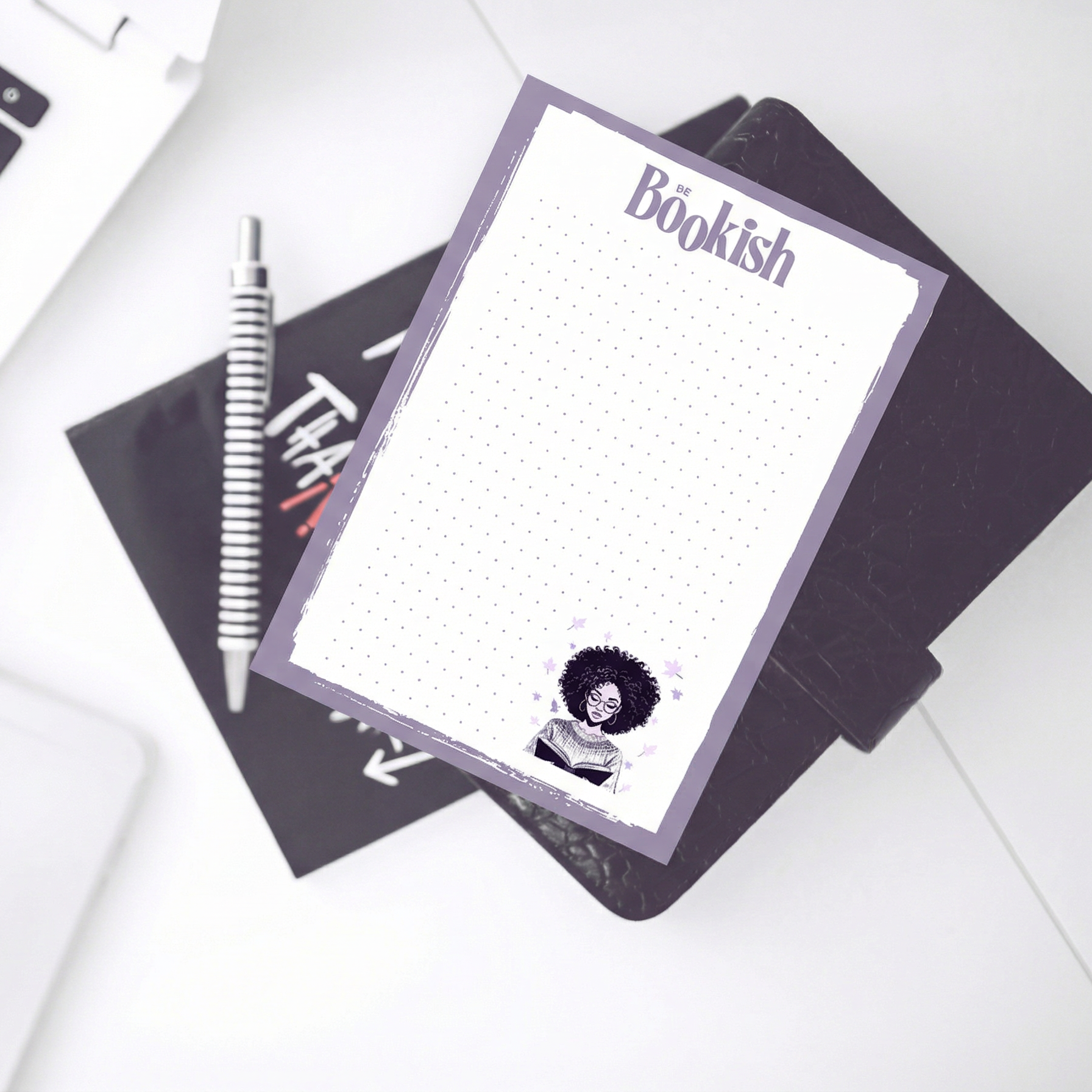 Be Bookish® Haftnotizen – Autumn Edition im Einsatz, Punkte-Haftnotizen für Ideen und Notizen.