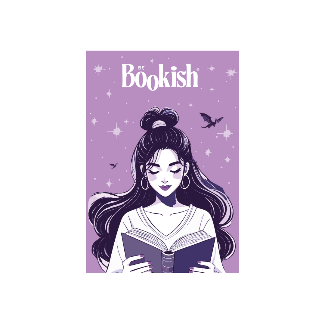 Be Bookish® Romantasy Poster mit literarischem Design für Fantasy- und Romance-Liebhaber.